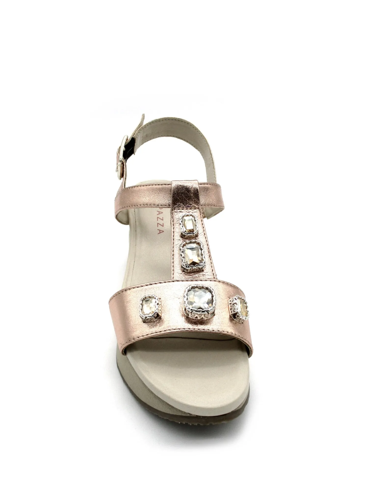 Sandalo pelle donna Helga Nude<Apepazza Discount