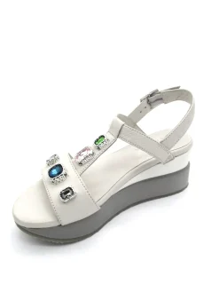 Sandalo pelle donna Helga White<Apepazza Outlet