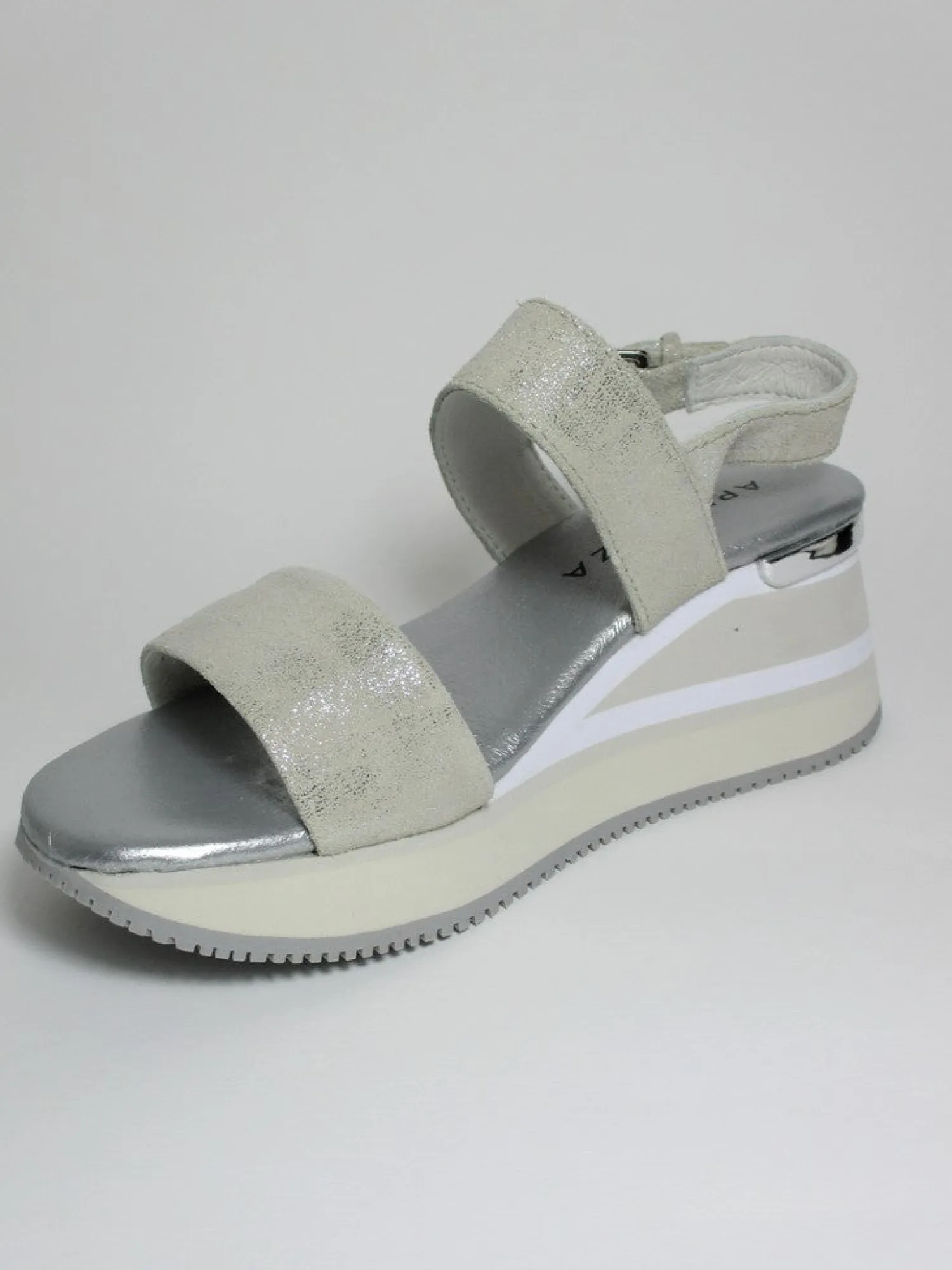Sandalo pelle donna HONOR grigio<Apepazza Best