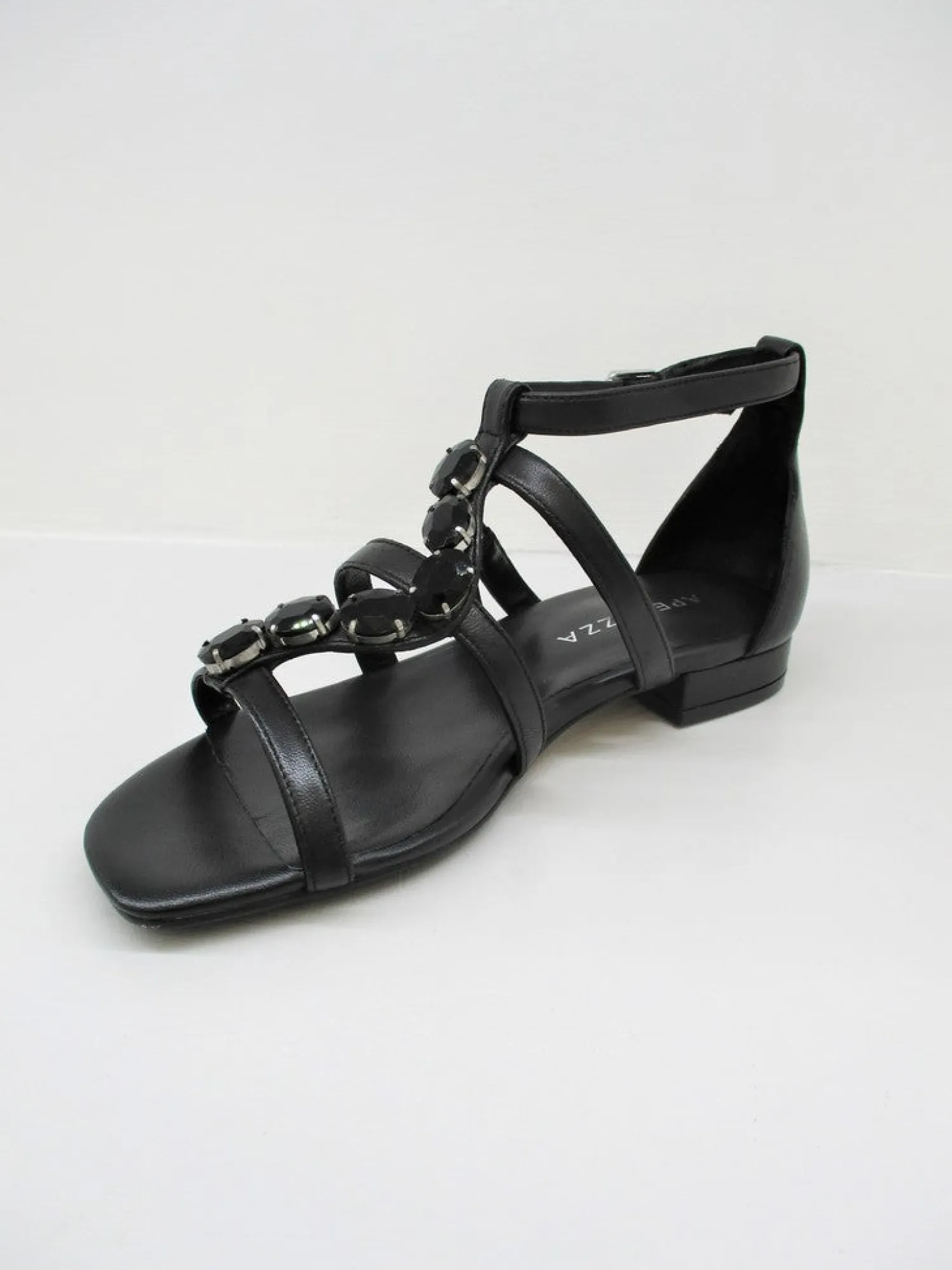 Sandalo pelle donna Poppy nero<Apepazza Discount