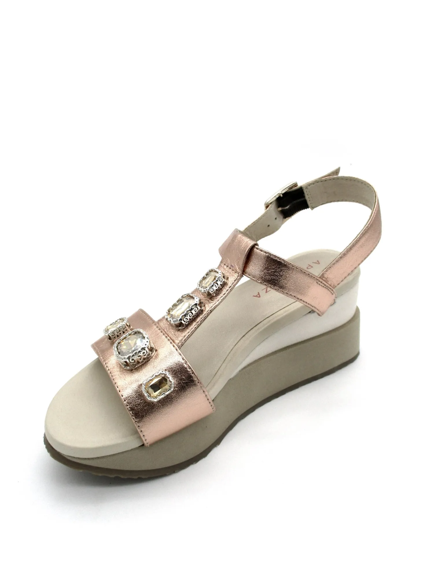 Sandalo pelle donna Helga Nude<Apepazza Discount