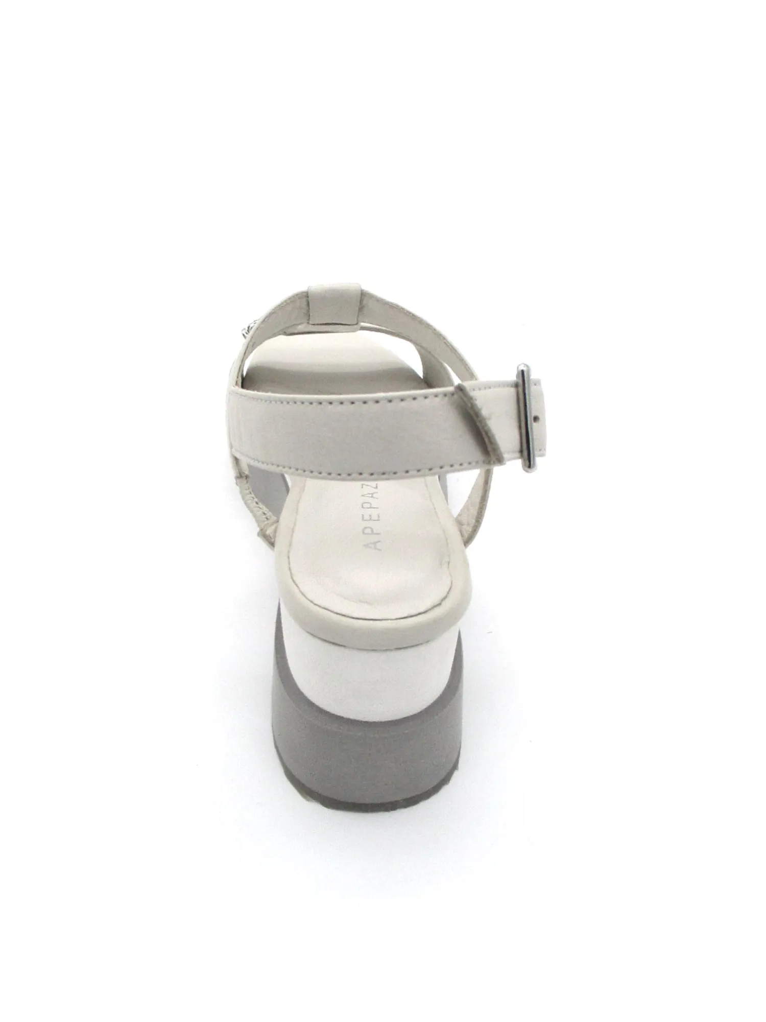 Sandalo pelle donna Helga White<Apepazza Outlet
