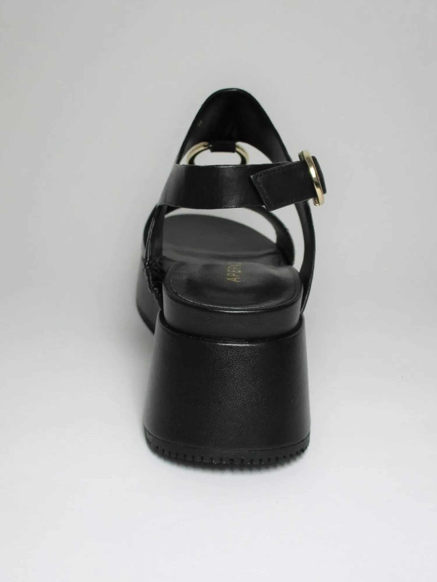 Sandalo pelle donna Zelda Nero<Apepazza New