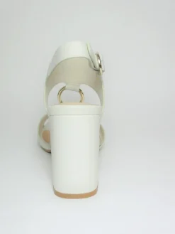 Sandalo pelle donna Vera Bianco<Apepazza Discount