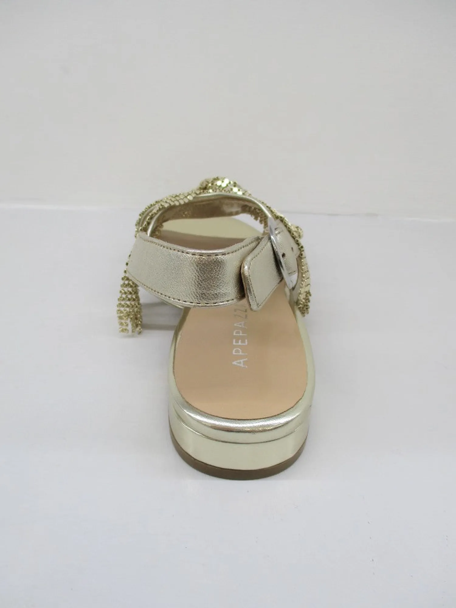 Sandalo pelle donna Polina platino<Apepazza Discount
