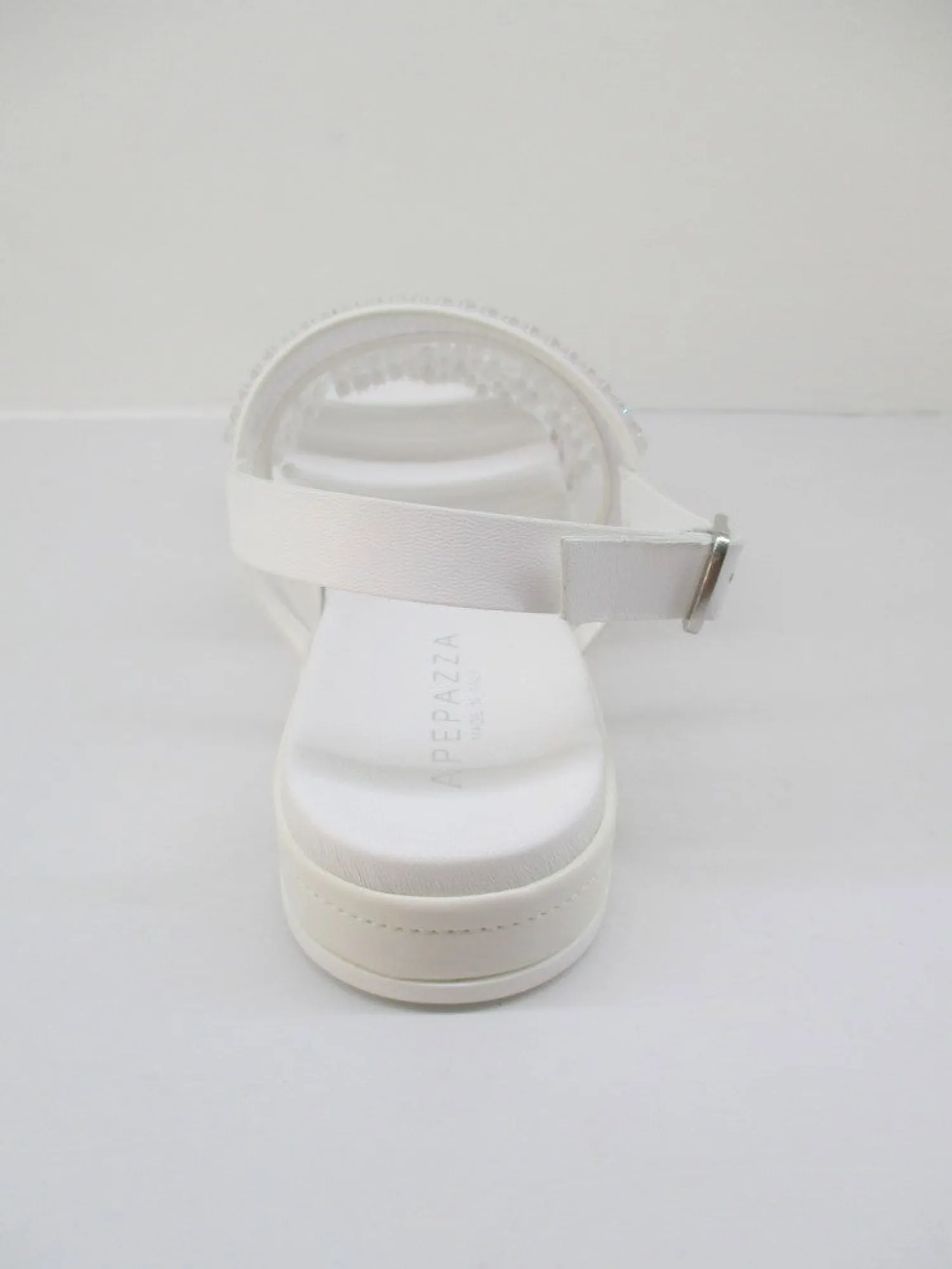 Sandalo pelle donna Isabella bianco<Apepazza Discount