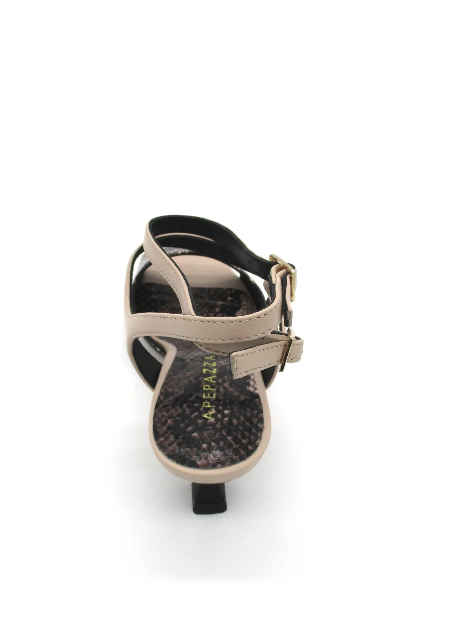 Sandalo pelle donna Cannella<Apepazza Hot