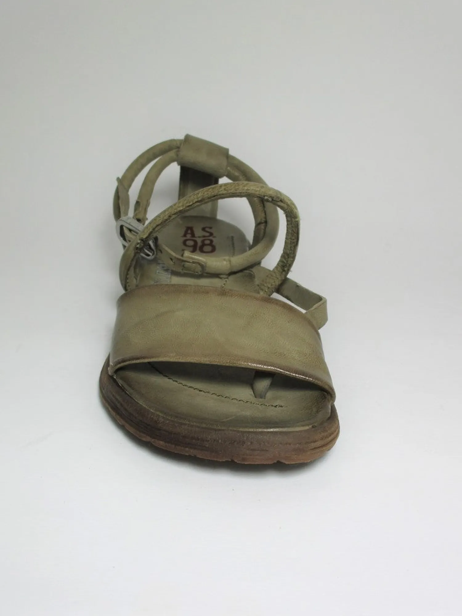 Sandalo pelle donna A46004 Verde<AS98 Hot