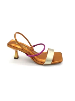 Sandalo pelle donna 1773-C Valery Oro<Valery Calzature New