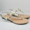 Sandalo pelle donna GH932 bianco<Cafènoir Hot
