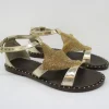 Sandalo pelle donna GB277 platino<Cafènoir Discount