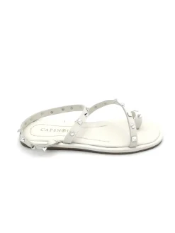 Sandalo pelle donna GD1060 Bianco<Cafènoir Fashion
