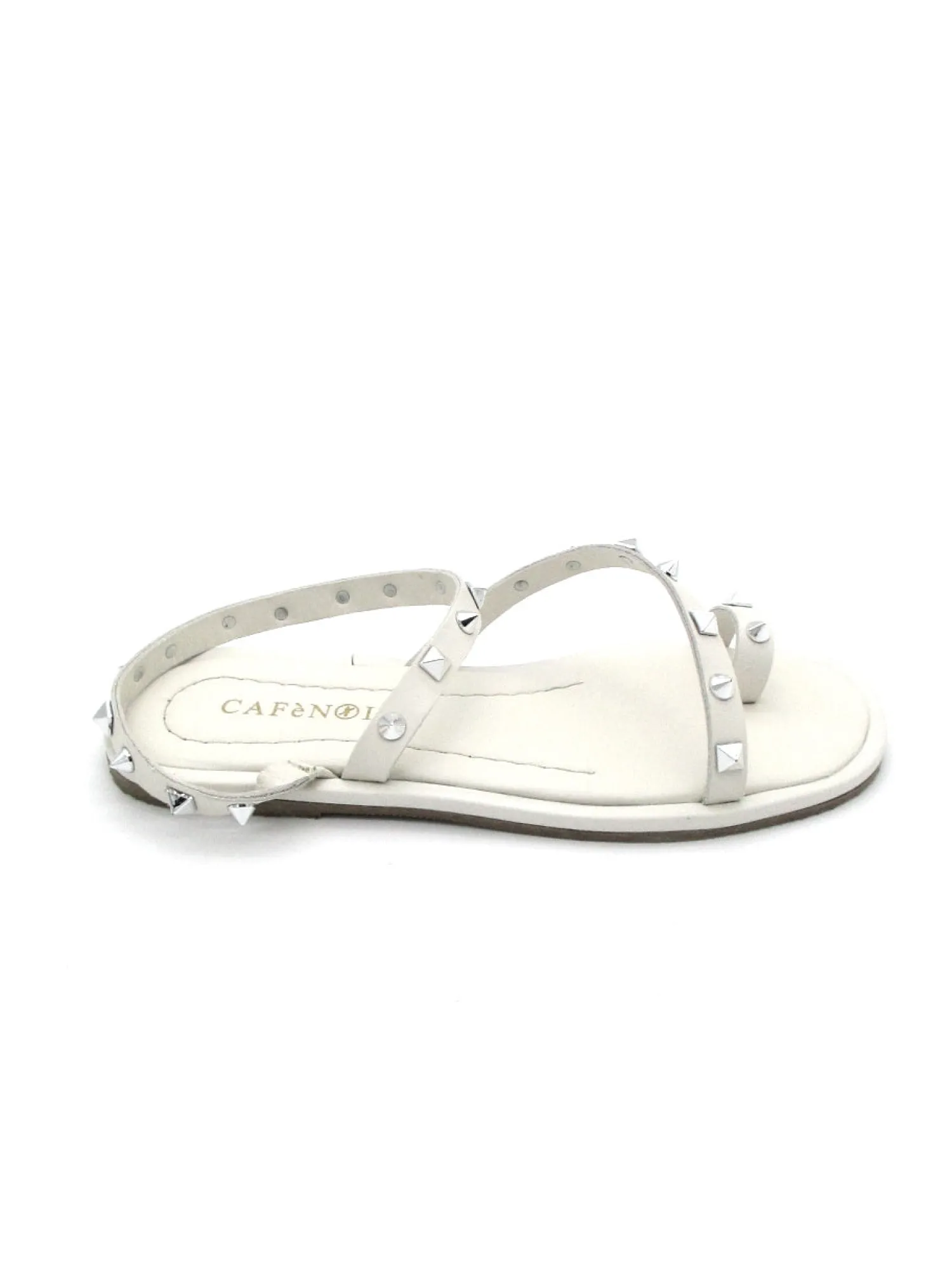 Sandalo pelle donna GD1060 Bianco<Cafènoir Fashion