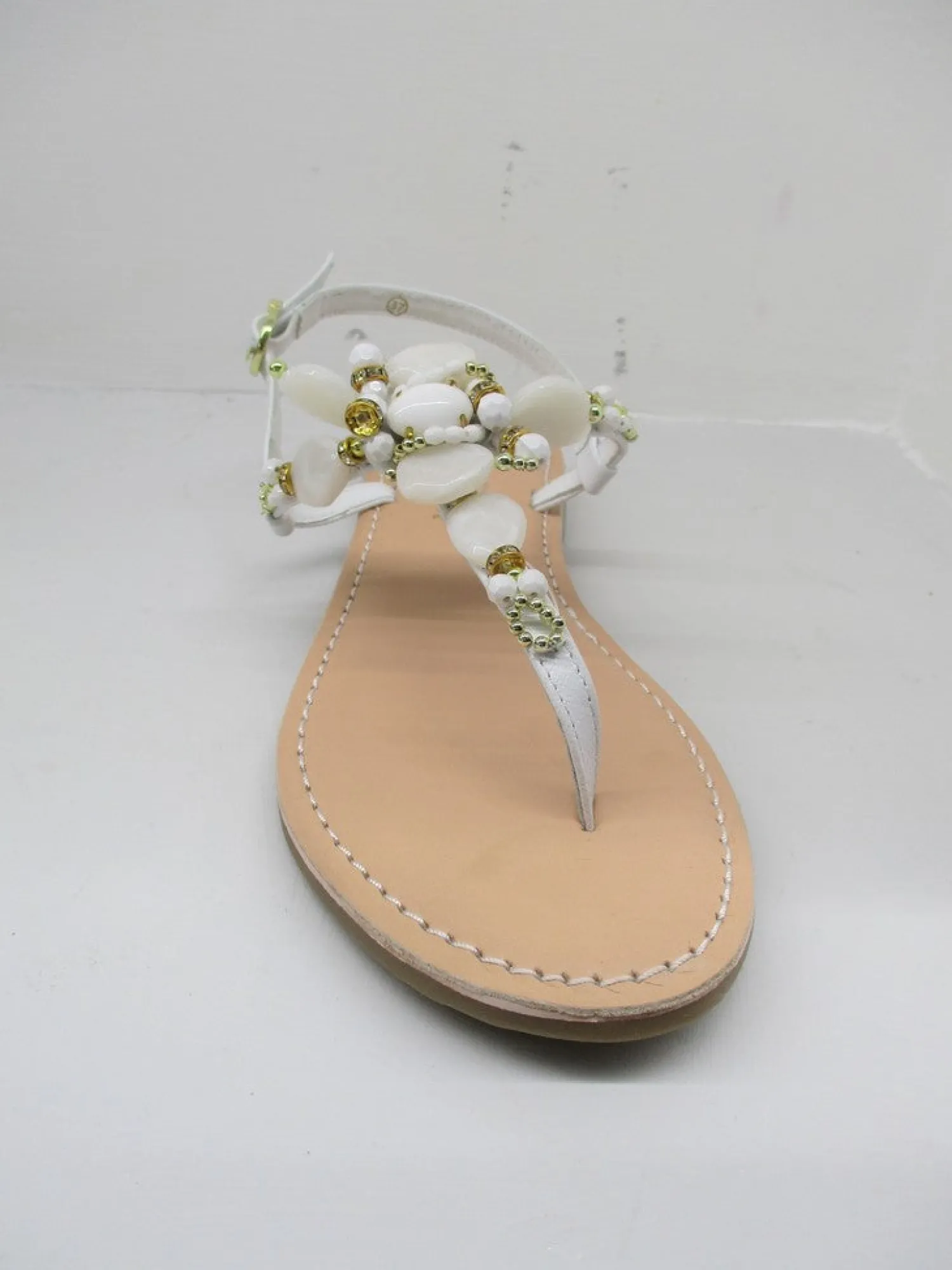 Sandalo pelle donna GH932 bianco<Cafènoir Hot