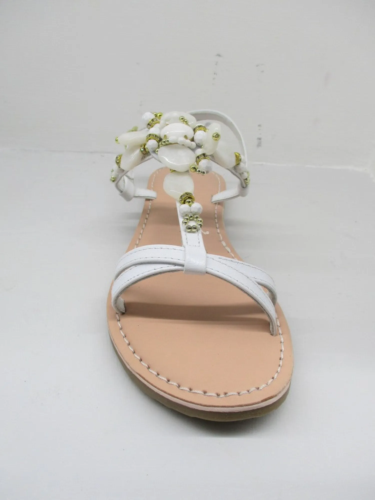 Sandalo pelle donna GH931 bianco<Cafènoir Online