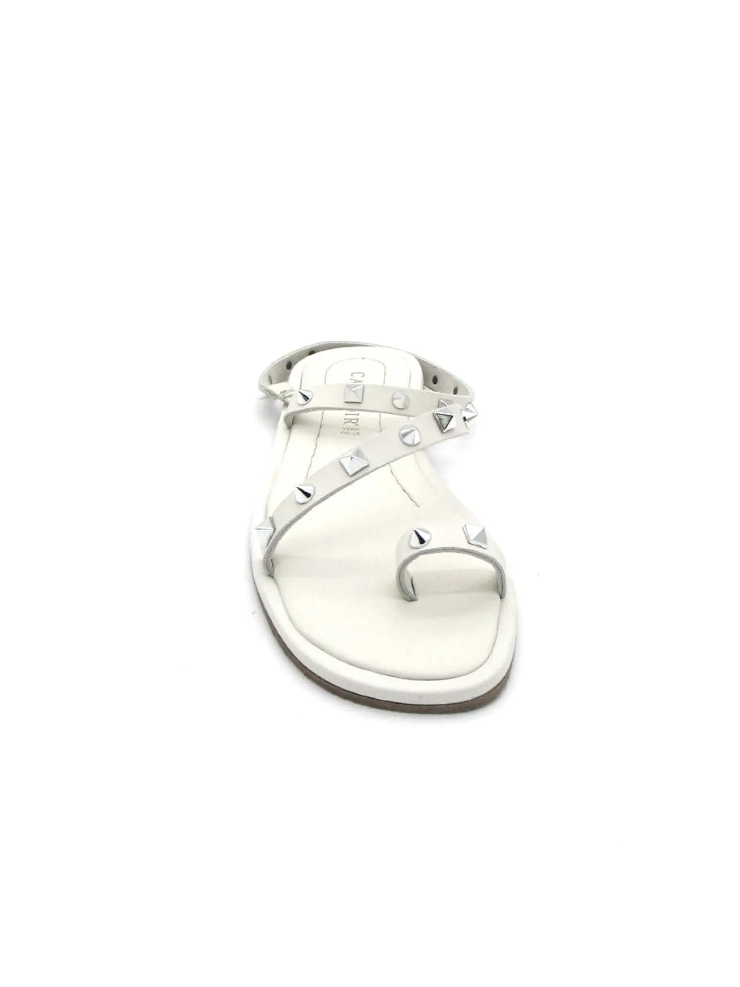 Sandalo pelle donna GD1060 Bianco<Cafènoir Fashion