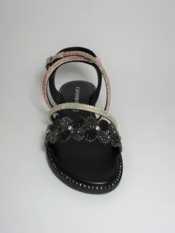 Sandalo pelle donna GD9020 Nero<Cafènoir New