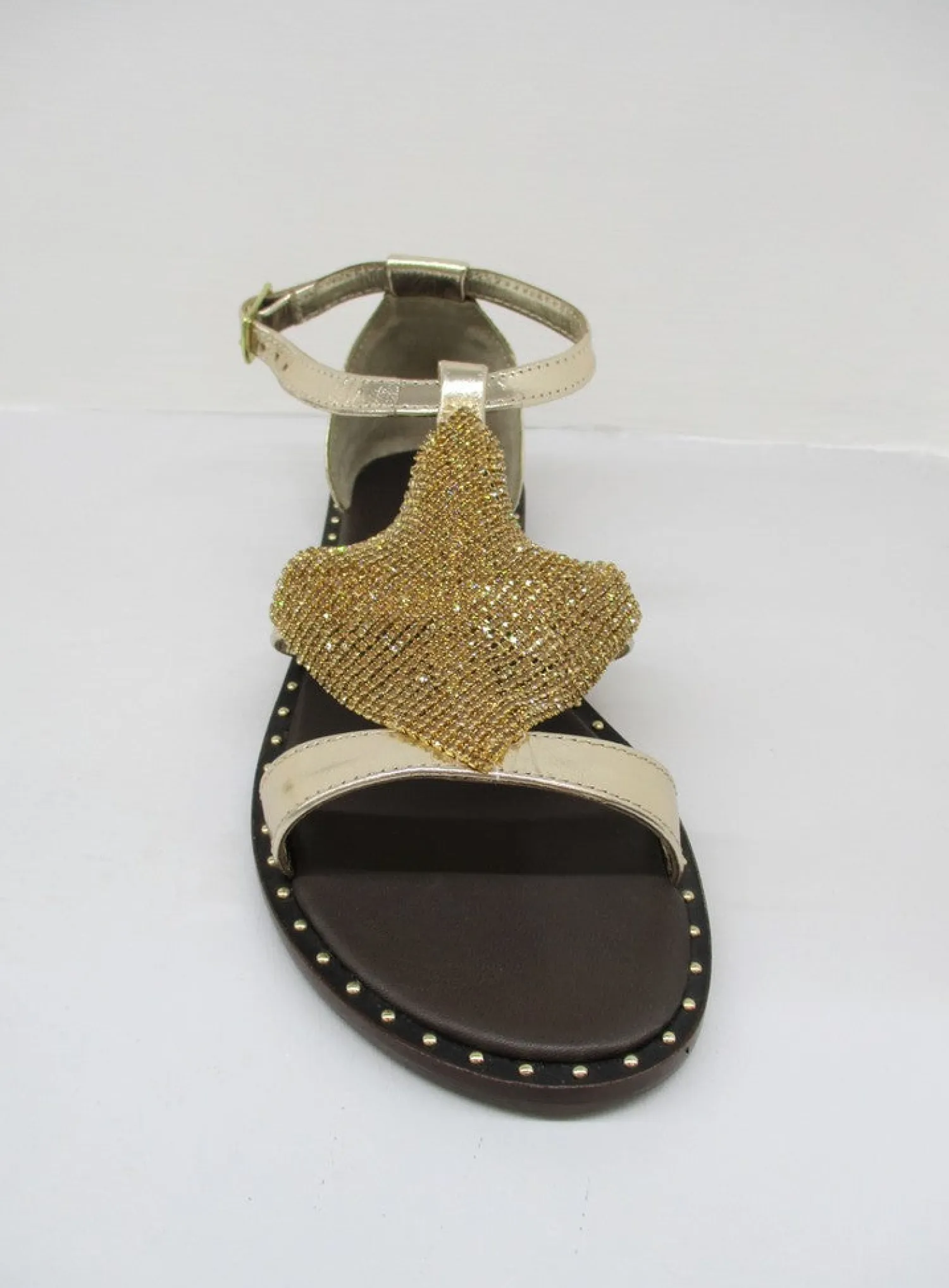 Sandalo pelle donna GB277 platino<Cafènoir Discount