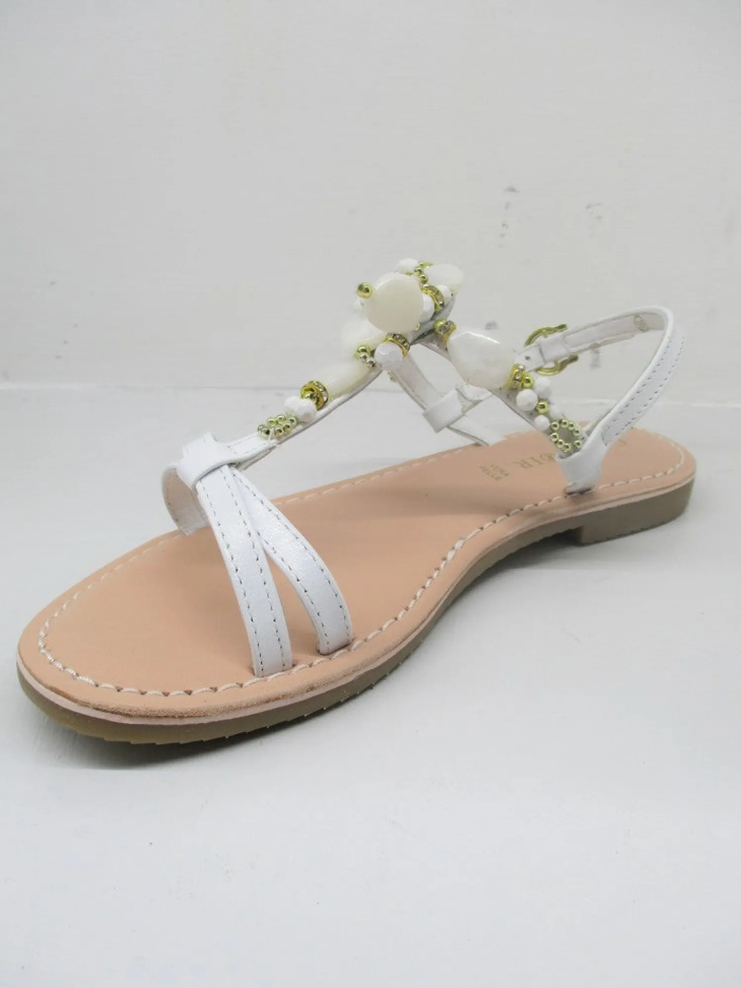 Sandalo pelle donna GH931 bianco<Cafènoir Online