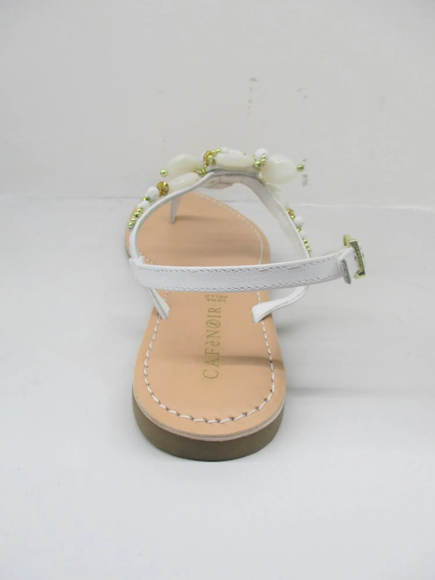 Sandalo pelle donna GH932 bianco<Cafènoir Hot