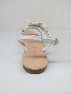 Sandalo pelle donna GH931 bianco<Cafènoir Online