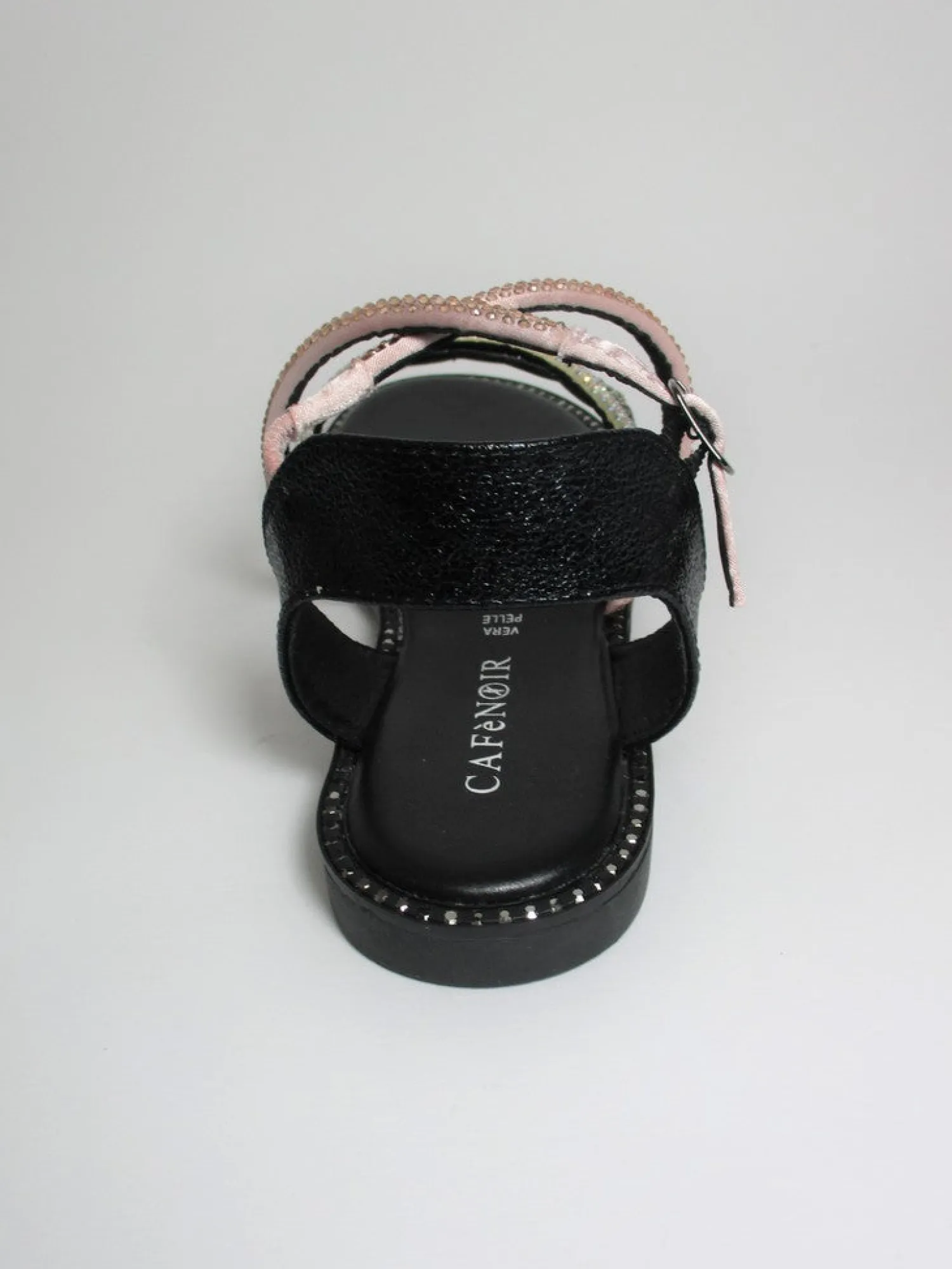 Sandalo pelle donna GD9020 Nero<Cafènoir New