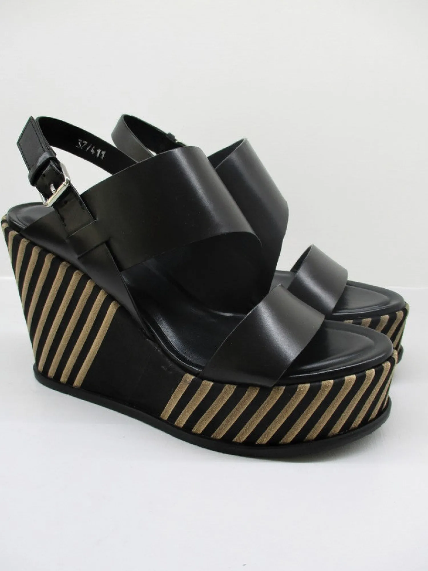 Sandalo pelle donna 1801 nero<Cris Vergrè Online