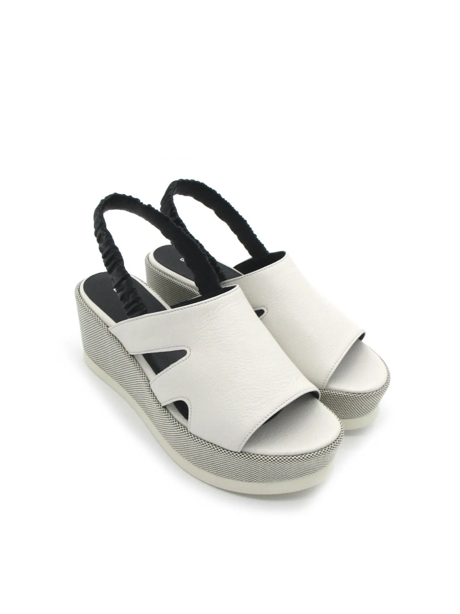Sandalo pelle donna 2101 Jil Mousse gesso<Gianmarco Sorelli Fashion
