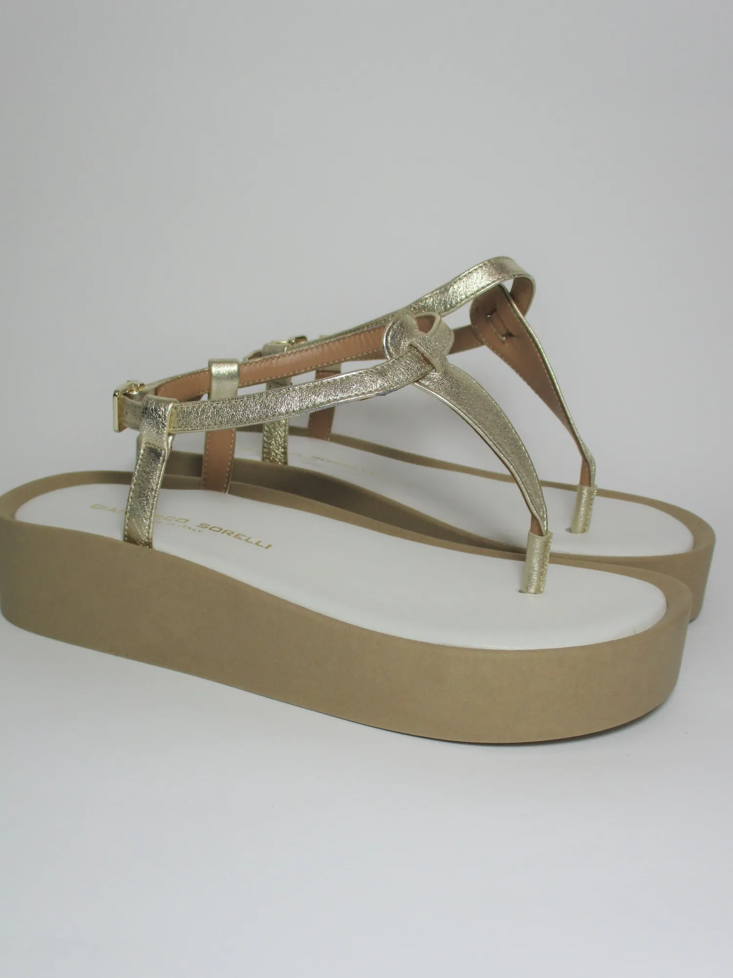 Sandalo pelle donna 2070 Platino<Gianmarco Sorelli New