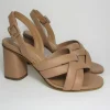 Sandalo pelle donna 2069 beige<Gianmarco Sorelli Outlet