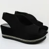Sandalo pelle donna 2006 Jil nero<Gianmarco Sorelli Online