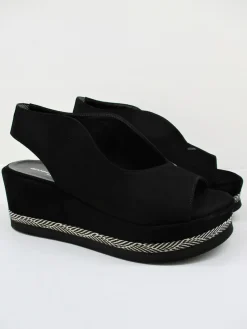 Sandalo pelle donna 2006 Jil nero<Gianmarco Sorelli Online