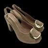 Sandalo pelle donna mara Camoscio visone - 2717 -<Gianmarco Sorelli Outlet