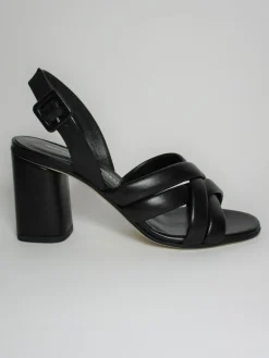 Sandalo pelle donna 2069 nero<Gianmarco Sorelli Online