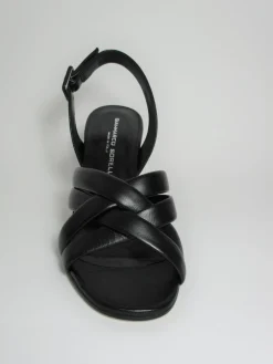 Sandalo pelle donna 2069 nero<Gianmarco Sorelli Online