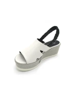 Sandalo pelle donna 2101 Jil Mousse gesso<Gianmarco Sorelli Fashion