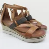 Sandalo pelle donna 866054 cuoio<Mjus Outlet