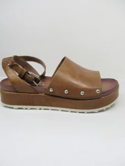 Sandalo pelle donna M06017 cuoio<Mjus Discount