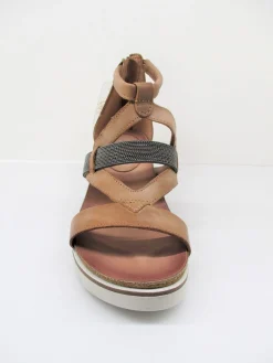 Sandalo pelle donna 866054 cuoio<Mjus Outlet