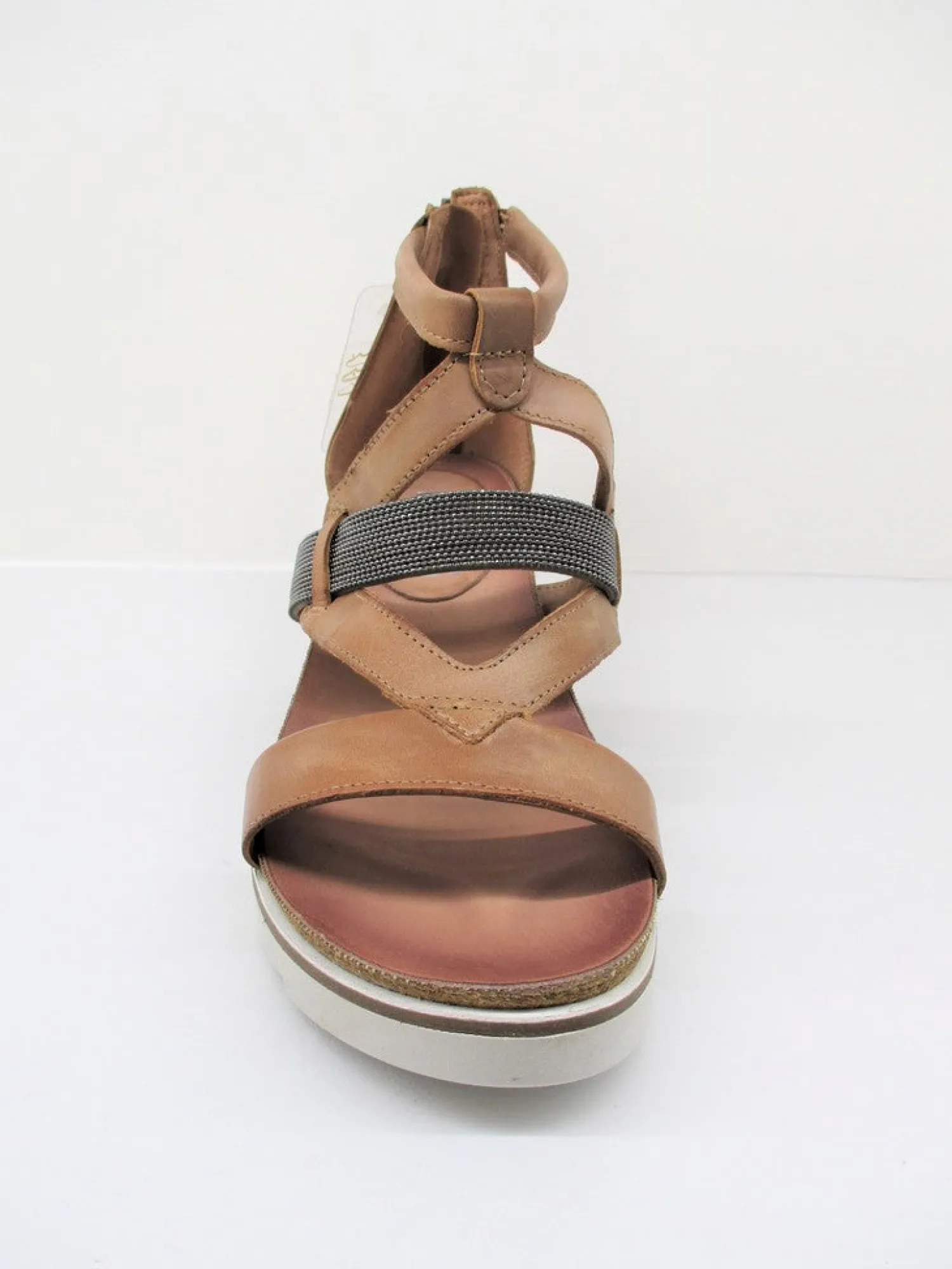 Sandalo pelle donna 866054 cuoio<Mjus Outlet