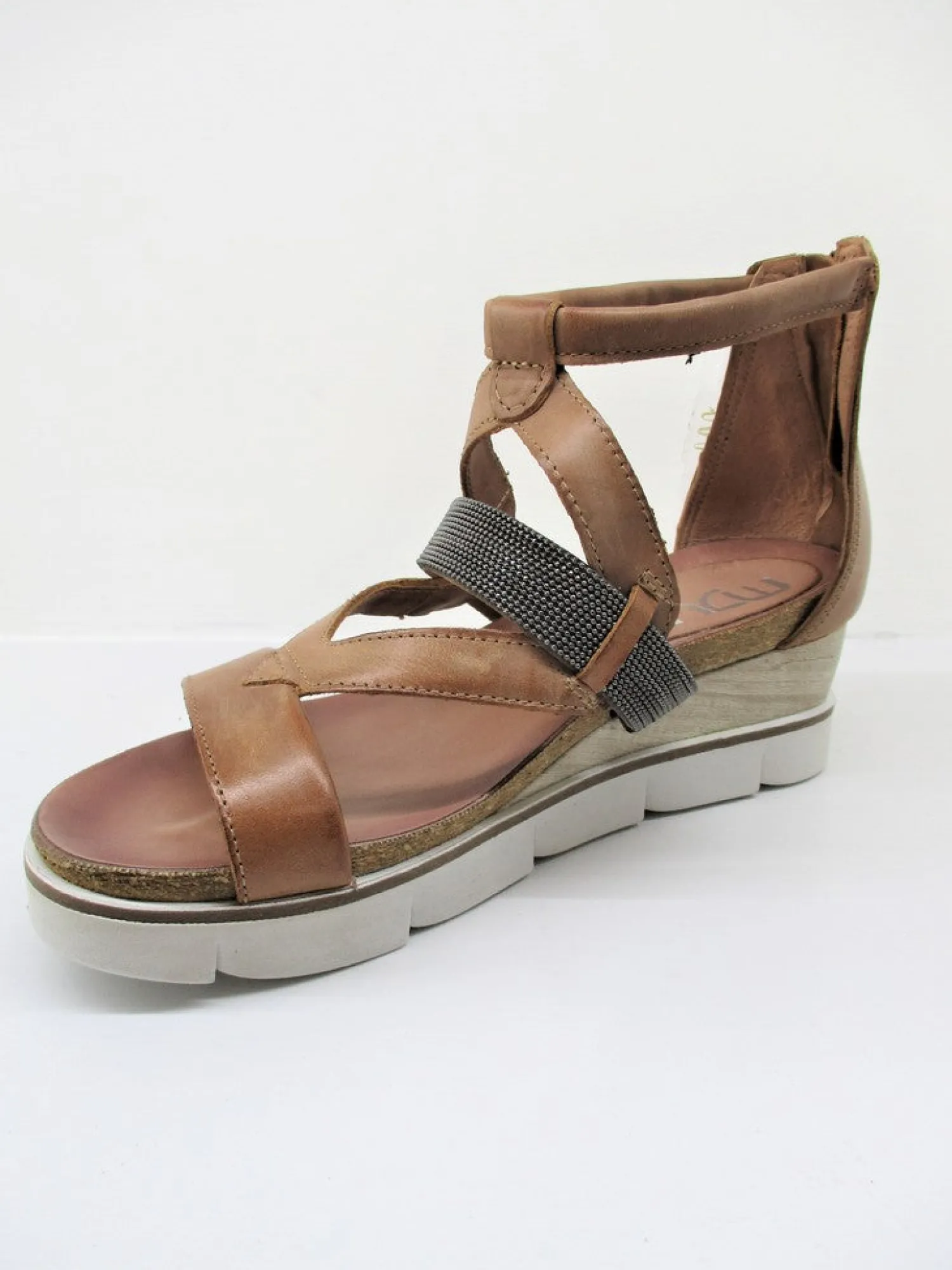 Sandalo pelle donna 866054 cuoio<Mjus Outlet