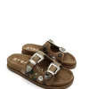 Sandalo pelle donna F42 Cuoio<Strategia New