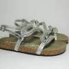 Sandalo pelle donna basso S01 GRIGIO<Strategia Sale
