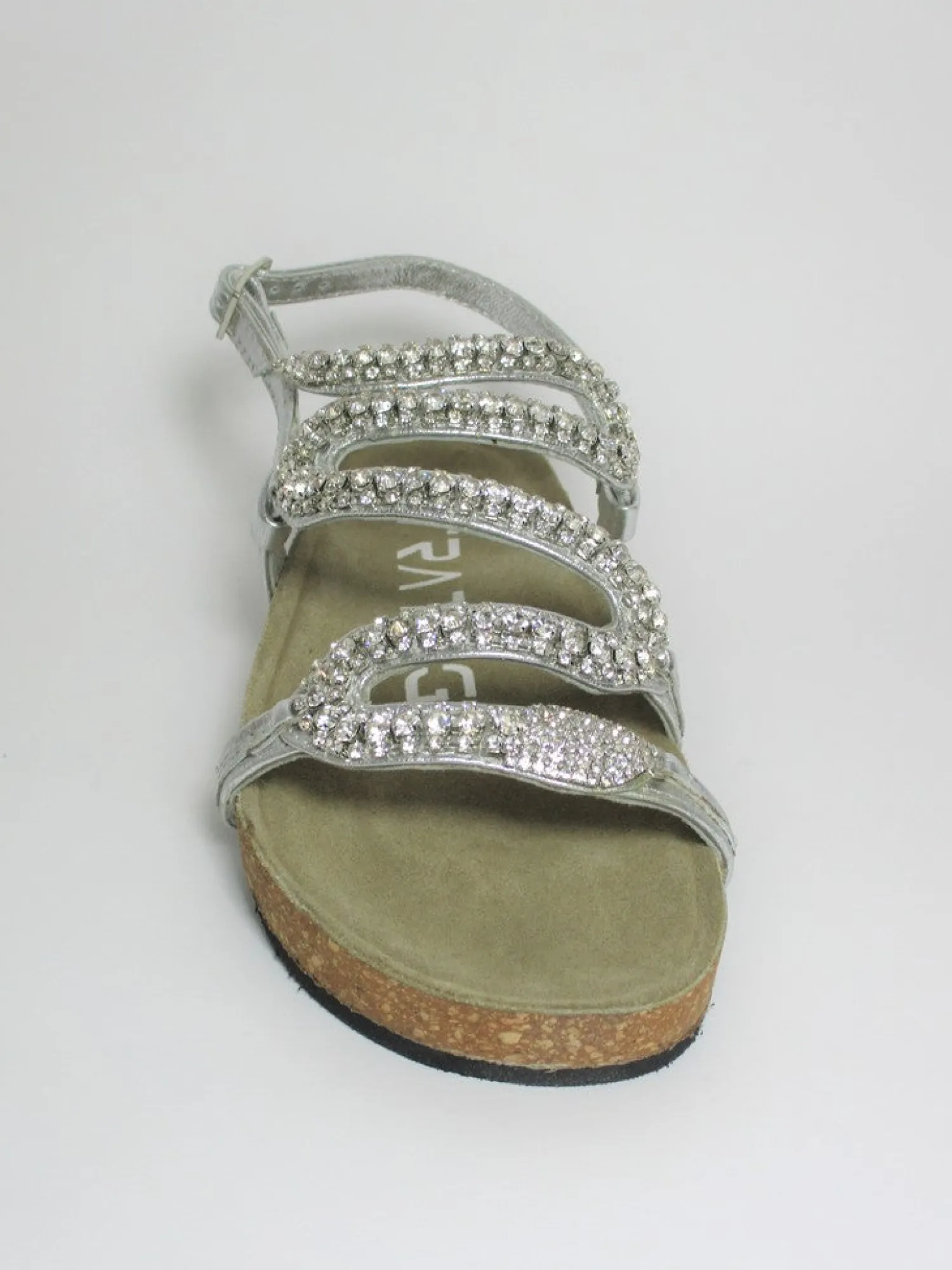 Sandalo pelle donna basso S01 GRIGIO<Strategia Sale