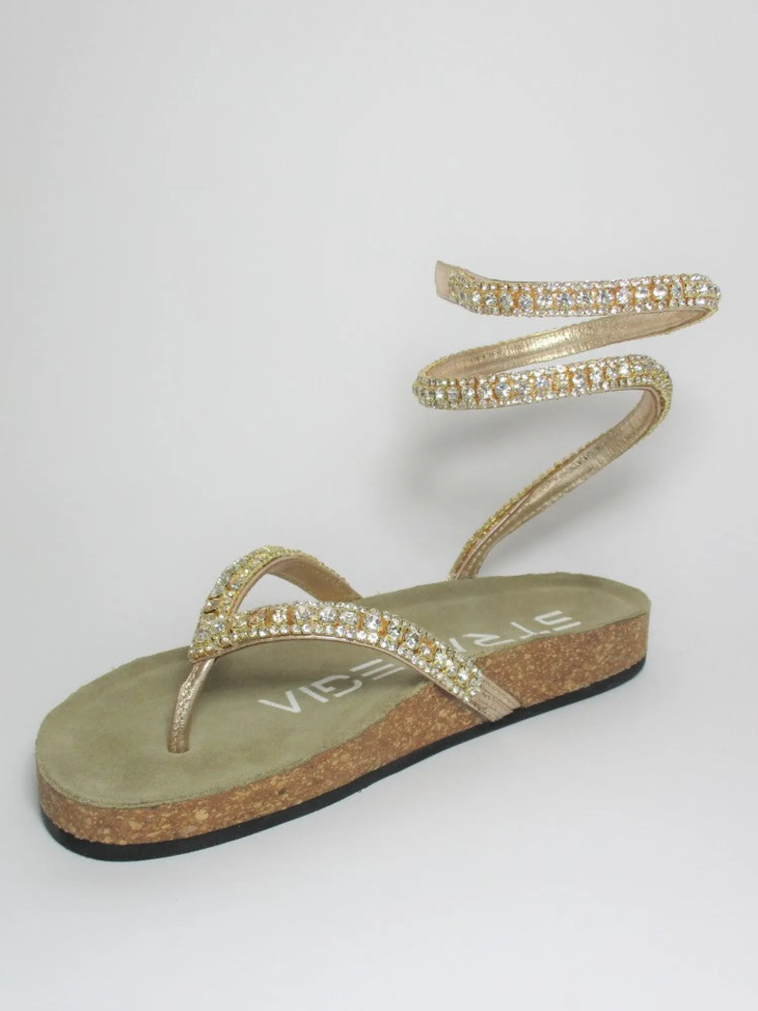 Sandalo pelle donna basso S07 PLATINO<Strategia New