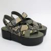 Sandalo pelle donna VIC MATIE 1U7214D militare<Vic Matiè Best
