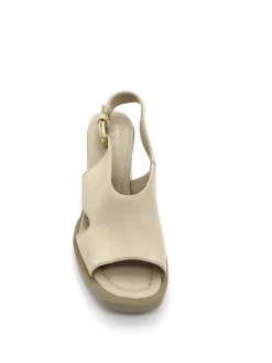 Sandalo pelle tacco donna Cappuccino - T57001 -<Mjus Online