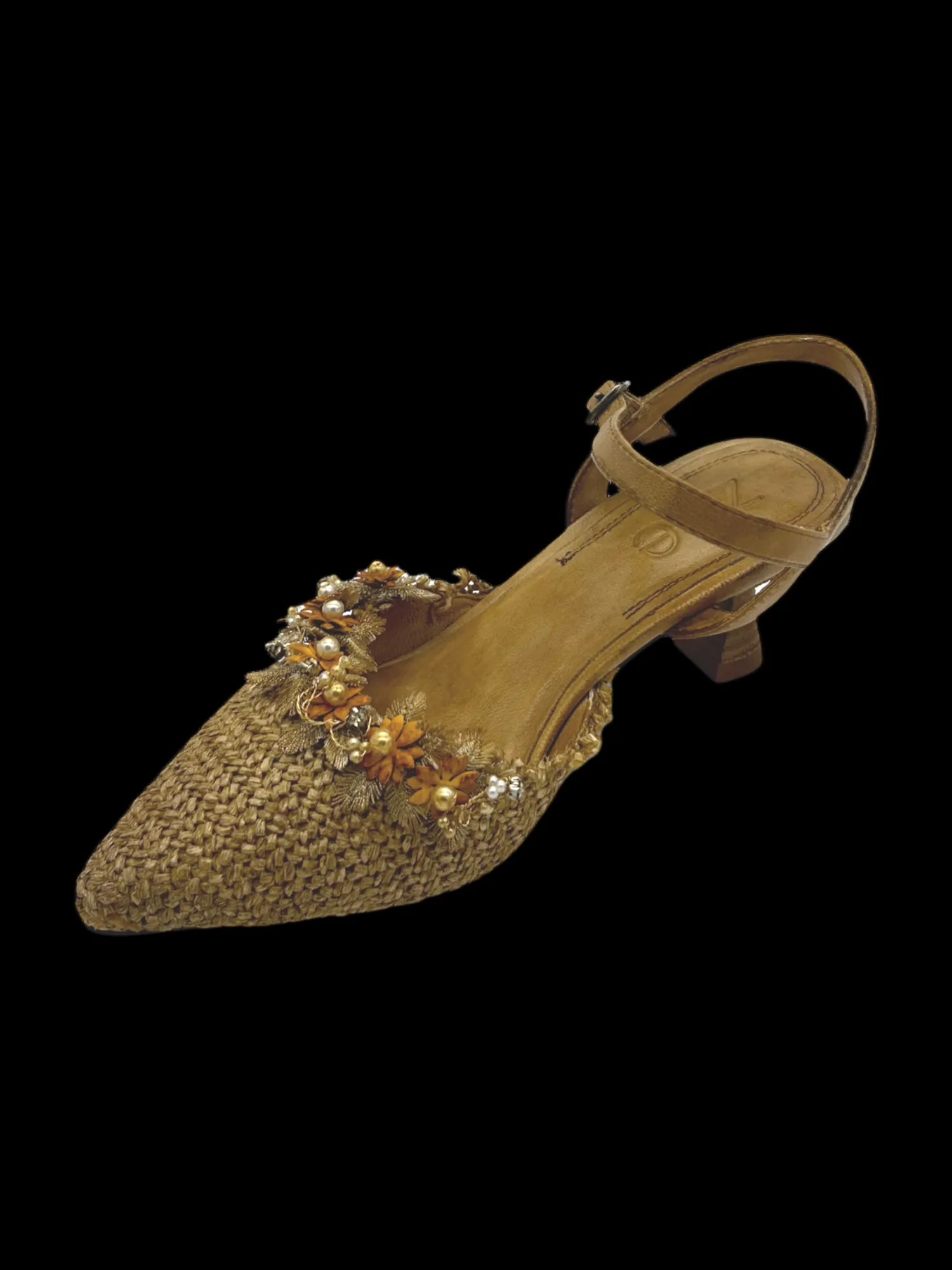 Sandalo pelle raffia Cuoio - Iowa 02 -<Zoe Clearance