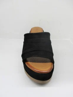 Sandalo zeppa camoscio HF533 nero<Cafènoir Clearance