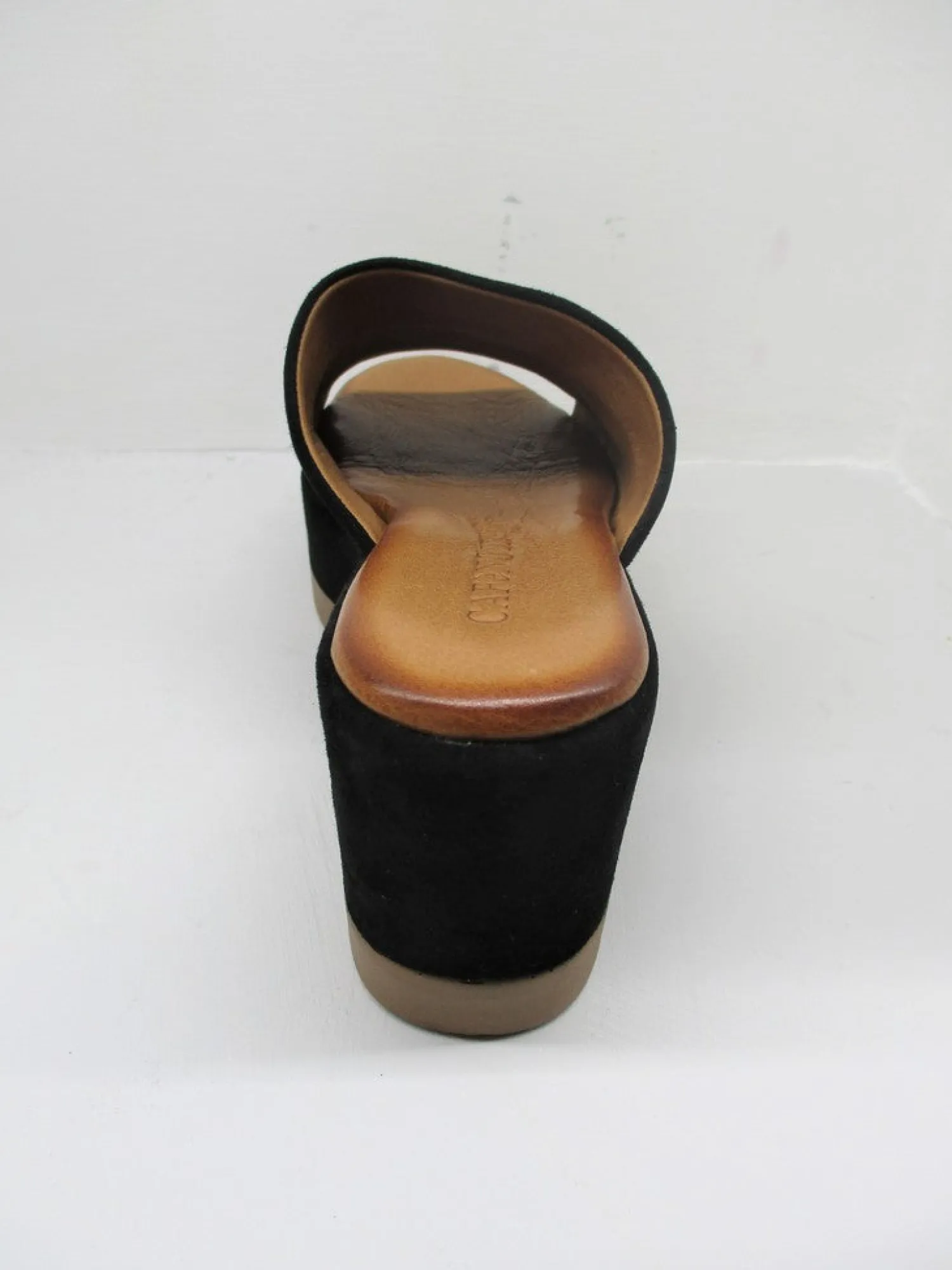 Sandalo zeppa camoscio HF533 nero<Cafènoir Clearance